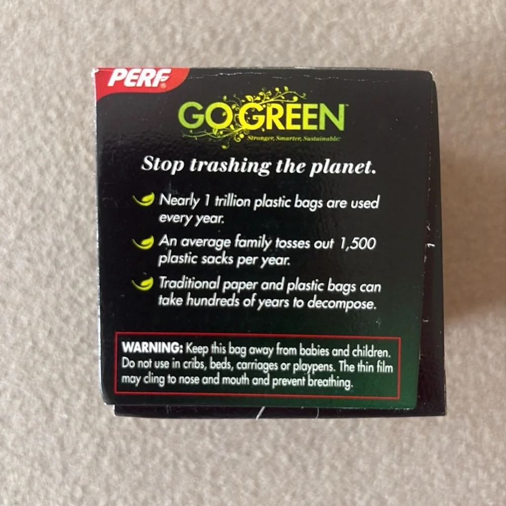 GO GREEN Dog Poop Bag 2 Rolls 20 Ct Each Biodegradable Recycled Handle Dispenser